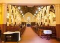 The interior of St Benedict`s Church at the University of Notre Dame, Sydney campus. Royalty Free Stock Photo